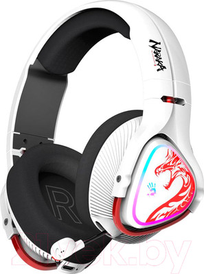 Наушники-гарнитура A4Tech Bloody MR720 (белый/красный)