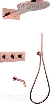 Душевая система со смесителем Abber Wasser Kreis AF8150RG (розовое золото)