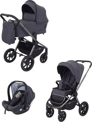 Детская универсальная коляска Rant Flex Pro 3 в 1 2023 / RA075 (Graphite)