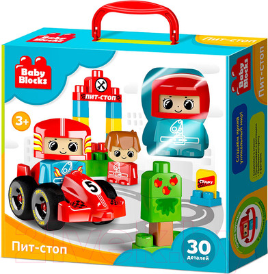 Конструктор Десятое королевство Baby Blocks Пит-стоп / 03909