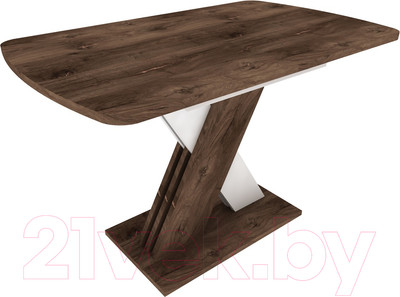 Обеденный стол Eligard Mirage (дуб нокс/белый)