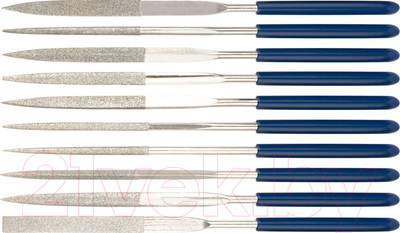 Набор надфилей FIT Алмазные ПВХ ручка / 42171 (10шт)