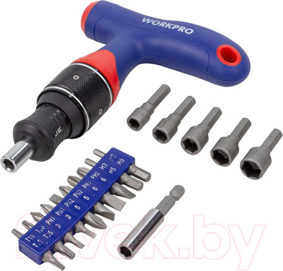 Отвертка Workpro GSCI-1605(56073) (с битами)