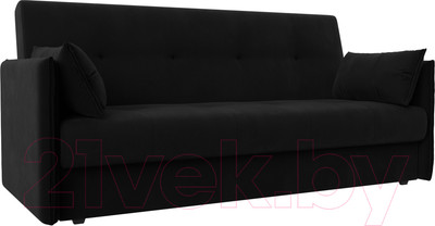 Диван Лига Диванов Лига-018 / 117868 (микровельвет черный)