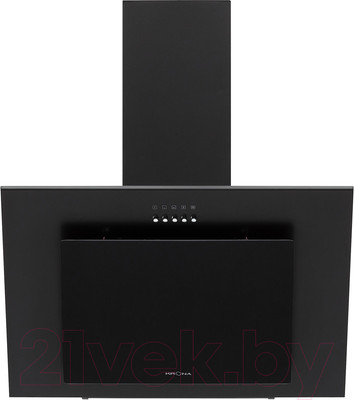 Вытяжка наклонная Krona Vierkant 600 PB / КА-00005791 (черный)