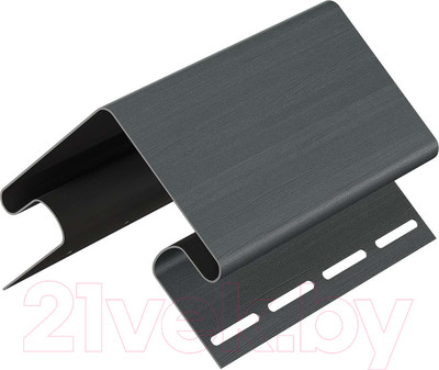 Угол для сайдинга Docke Premium Внешний PSEU-1086 (75мм, графит)