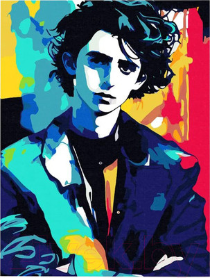 Картина по номерам Red Panda Тимоти Шаламе Поп Арт p54958