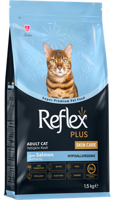 Сухой корм для кошек Reflex Plus Skin Care уход за кожей и шерстью (1.5кг)