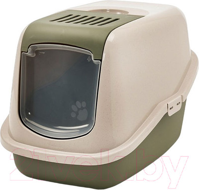 Туалет-домик Savic Nestor Happy Planet / 7002MGTG (мокко-гранит/зеленый)