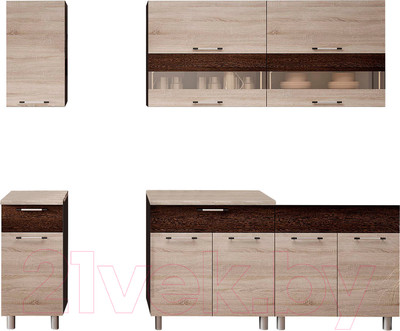 Кухонный гарнитур BTS Монтана 2.0 (венге/венге/дуб сонома)