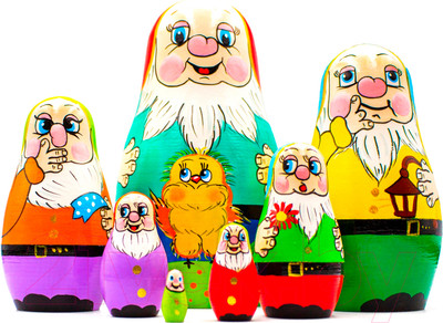 Матрешка сувенирная Брестская Фабрика Сувениров Семь гномов / 7109