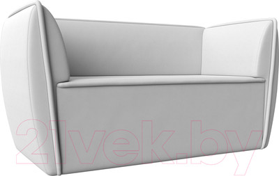 Диван Лига Диванов Бергамо 2-х местный / 112076 (экокожа белый)