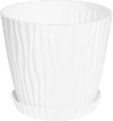 Вазон BOTANICA Волна Рефленый 14.5x12.5см (1.3л, белый)