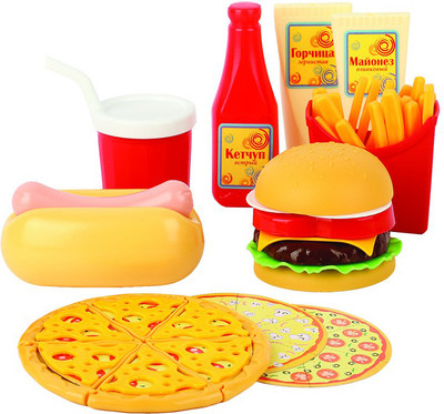 Набор игрушечных продуктов Стром Фастфуд / У977