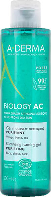 Гель для умывания A-Derma Biology AC Очищающий пенящийся (200мл)