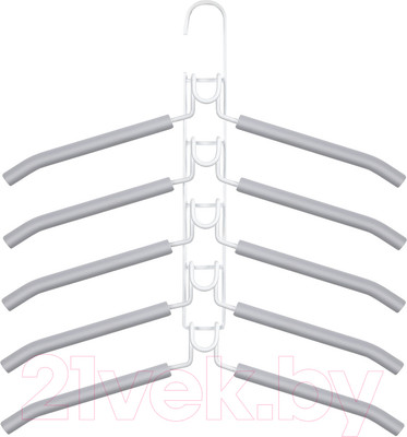 Набор металлических вешалок-плечиков Brabix 880786 (10шт, белый)