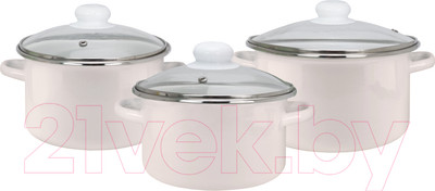 Набор кастрюль Эмаль Бисквит 9С-308