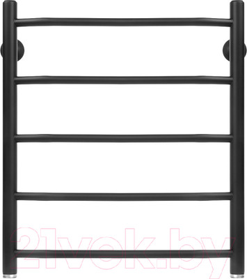 Полотенцесушитель водяной GRANULA Трапеция 50х60 5 перекладин (нижнее подключение, черный матовый)