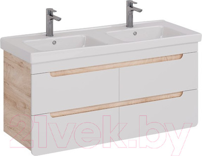 Тумба под умывальник LEMARK Olivia 120 / LM08OL125T (дуб кантри)