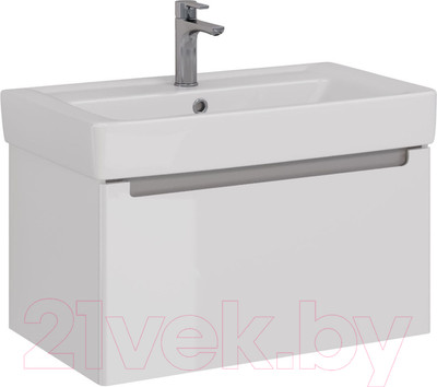 Тумба под умывальник LEMARK Buno Mini 80 / LM05BM80T (белый глянец)