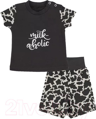 Комплект одежды для малышей Rant Milk-Aholic с шортами / 2-81/1 (graphite, р.80)