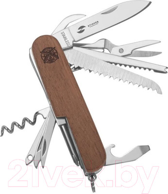 Нож швейцарский STINGER FK-K5014ALL (дерево)