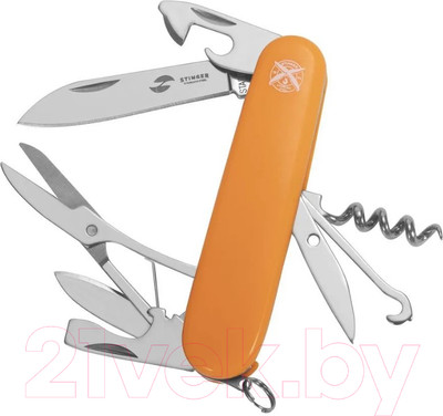 Нож швейцарский STINGER FK-K5017-8PB (оранжевый)