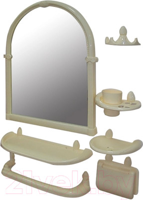 Комплект мебели для ванной Росспласт Олипмия 534631 (слоновая кость)