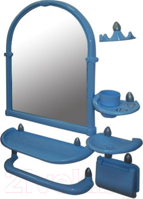 Комплект мебели для ванной Росспласт Олипмия 534629 (голубой)