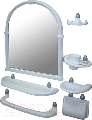 Комплект мебели для ванной Росспласт Олипмия 534628 (белый)