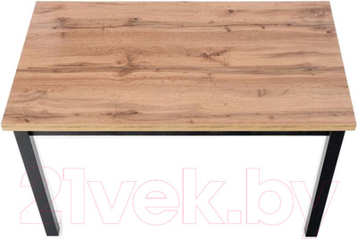 Обеденный стол Halmar Cobalt 120x68x77 (дуб вотан/черный)