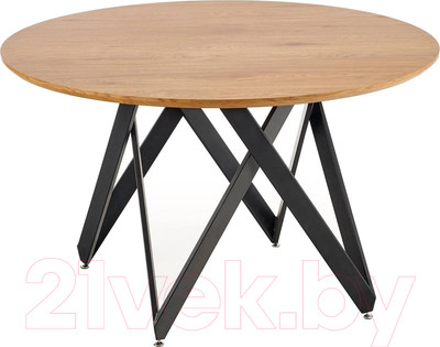 Обеденный стол Halmar Mozambik 120x75 (дуб золотой/черный)