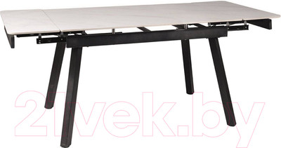 Обеденный стол Signal John 120-180x85 (белый/черный)