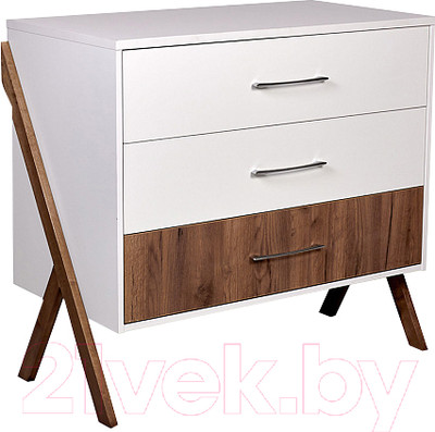 Комод Polini Kids Porto 2200 / 0002572.165 (белый/дуб крафт)