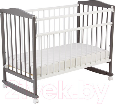 Детская кроватка Фея 204 / 0005512-19 (белый/графит)