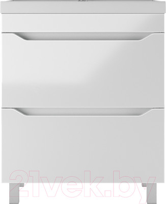 Тумба под умывальник Айсберг Bazis 70 Ева В2 DA5907T (с двумя ящиками)