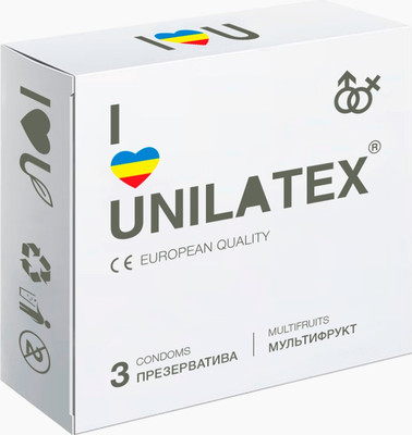 Презервативы Unilatex Multifruits / 3003 (3шт)