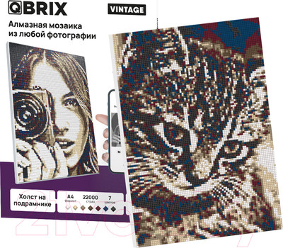 Набор алмазной вышивки QBRIX Vintage А4