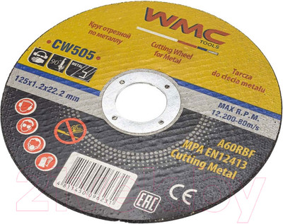 Отрезной диск WMC Tools Абразивный / WMC-CW505