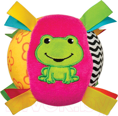 Погремушка Азбукварик Люленьки. Мячик Песенка / 2411 (розовый)