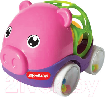 Погремушка Азбукварик Люленьки. Хрюшка Зверята-хохотуши / 2817