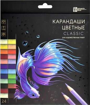 Набор цветных карандашей Феникс+ Классик / 64098 (24цв)