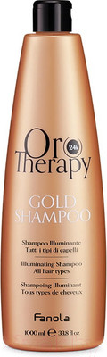 Шампунь для волос Fanola Oro Therapy С микрочастицами золота для блеска всех типов волос (1л)