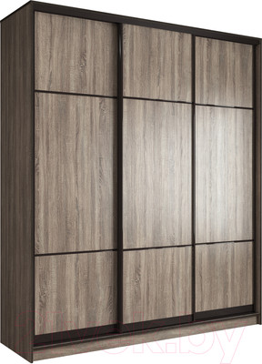 Шкаф-купе Евва 24 TTG.03 / АЭП ШК.3 01 (дуб трюфель/венге глянец)