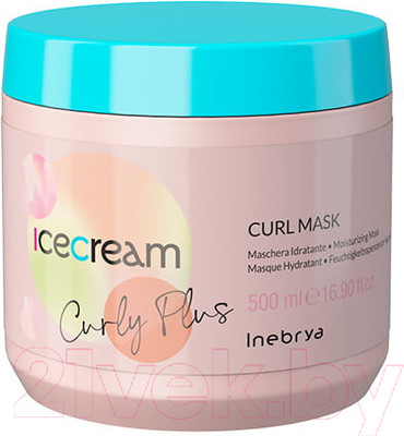 Крем для волос Inebrya Curly Plus увлажняющий для вьющихся волос с экстрактом моринги (500мл)