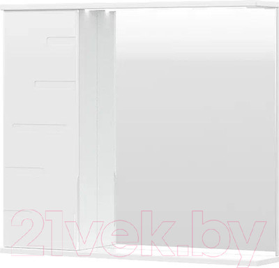 Шкаф с зеркалом для ванной Volna Joli 80 L (белый)