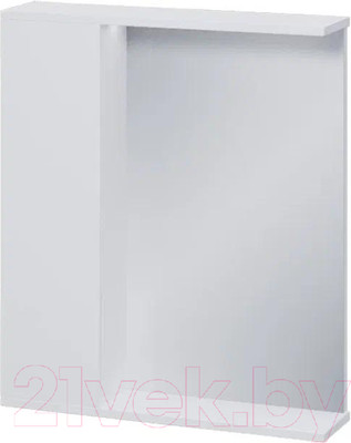 Шкаф с зеркалом для ванной Volna Lake 60 L (белый)