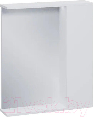 Шкаф с зеркалом для ванной Volna Lake 60 R (белый)