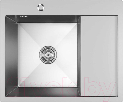 Мойка кухонная Mixline Pro 551875 левый (сатин, с сифоном)