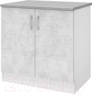 Шкаф-стол кухонный Stolline Уют 275.04МСТ (белый/бетон)
